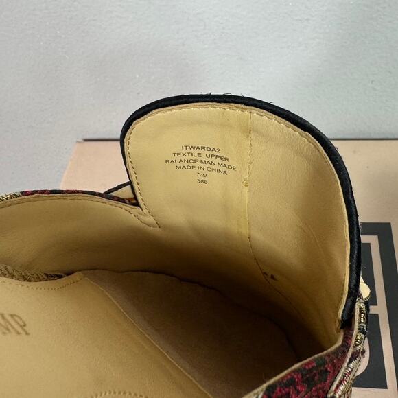 Ivanka Trump Warda Brocade Mules in Red Fabric Multi Women's Size 7.5 - Picture 9 of 11